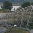 Pedestrian bridge across the Budovar Canal, Stari Banovci, Serbia