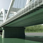 Railway Road Bridge across the Danube, Novi Sad, Serbia