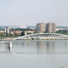 Road bridge over the Danube River, Novi Sad, Serbia